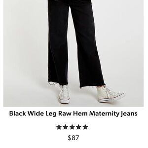 Pinkblush Black Wide Leg Maternity Jeans